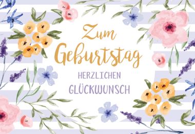  - Allgemeine Kollektion-Hauptdevisen - Geburtstag - Midi quer "Zum Geburtstag"