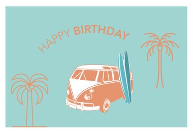  - Allgemeine Kollektion-Hauptdevisen - Geburtstag - wfa KK quer Happy Birthday