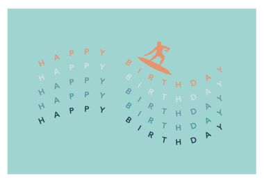  - Allgemeine Kollektion-Hauptdevisen - Geburtstag - wfa KK quer Happy Birthday