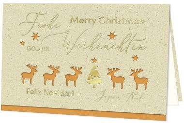  - Grusskarten f&uuml;r Firmen - auf Wunsch mit Eindruck erh&auml;ltlich - Weihnachten/Neujahr - IND.KARTEN WEIHNACHTEN