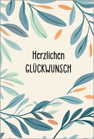  - Grusskarten für Firmen - auf Wunsch mit Eindruck erhältlich - Glückwunsch - IND.ALLG.GLÜCKWUNSCHKARTE