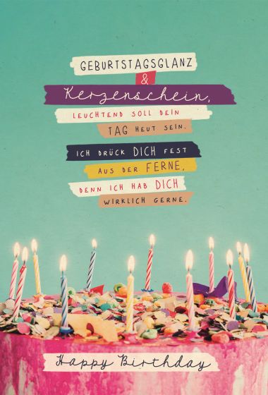  - Allgemeine Kollektion-Hauptdevisen - Geburtstag - PK hoch Happy Birthday