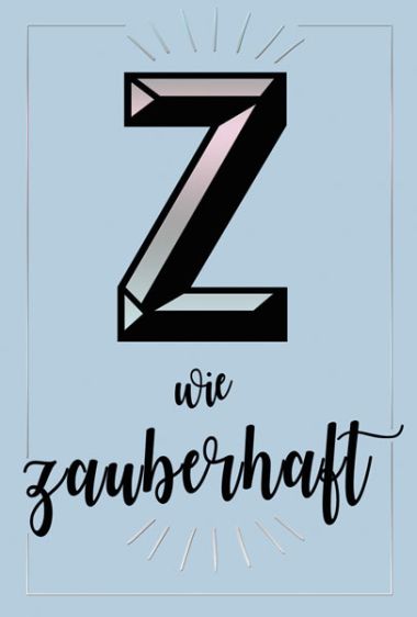  - Auslaufende Serien - Postkarten Gross - wfa PK Buchstabensalat "Z"