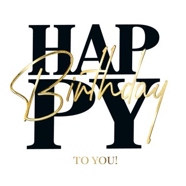  - Allgemeine Kollektion-Hauptdevisen - Geburtstag - KK quadratisch Happy Birthday