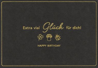  - Serien - Black & Gold - wfa KK quer Happy Birthday