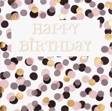  - Serien - Black & Gold - wfa KK quadratisch Happy Birthday