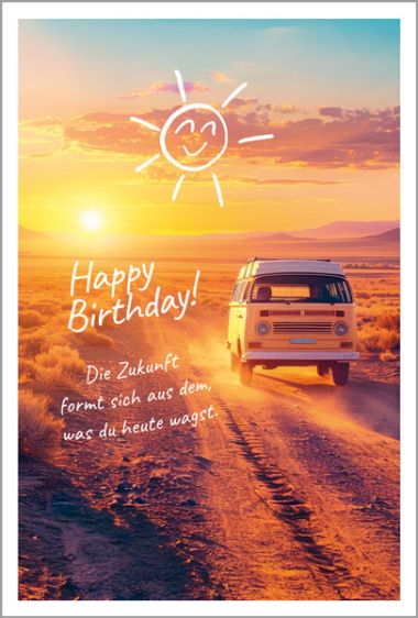  - Grusskarten f&uuml;r Firmen - auf Wunsch mit Eindruck erh&auml;ltlich - Geburtstag - IND.ALLG.GL&Uuml;CKWUNSCHKARTE