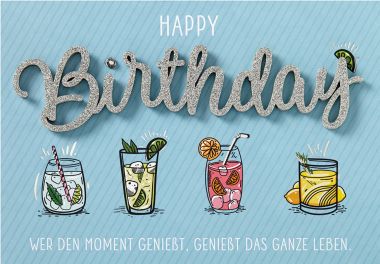  - Serien - Lettering - KK quer Happy Birthday