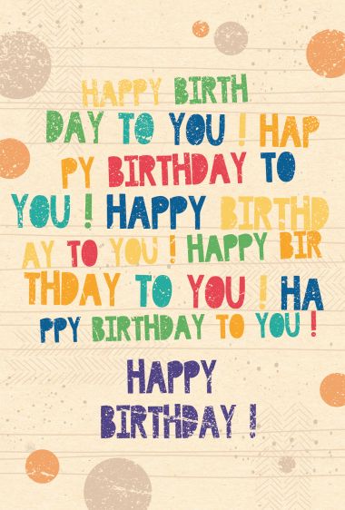  - Allgemeine Kollektion-Hauptdevisen - Geburtstag - wfa KK hoch Happy Birthday