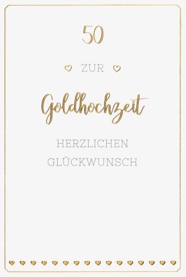  - Allgemeine Kollektion-Randdevisen - Hochzeitsjubiläen - KK hoch Goldhochzeit