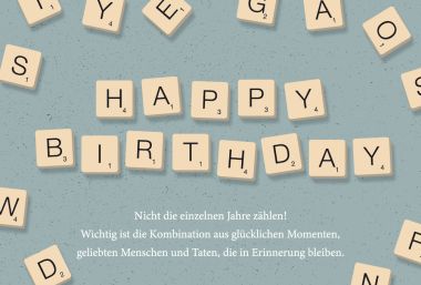  - Allgemeine Kollektion-Hauptdevisen - Geburtstag - wfa KK quer Happy Birthday