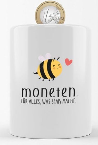  - Geschenkartikel Allgemein - Geschenkartikel - Keramikspardose "Moneten"