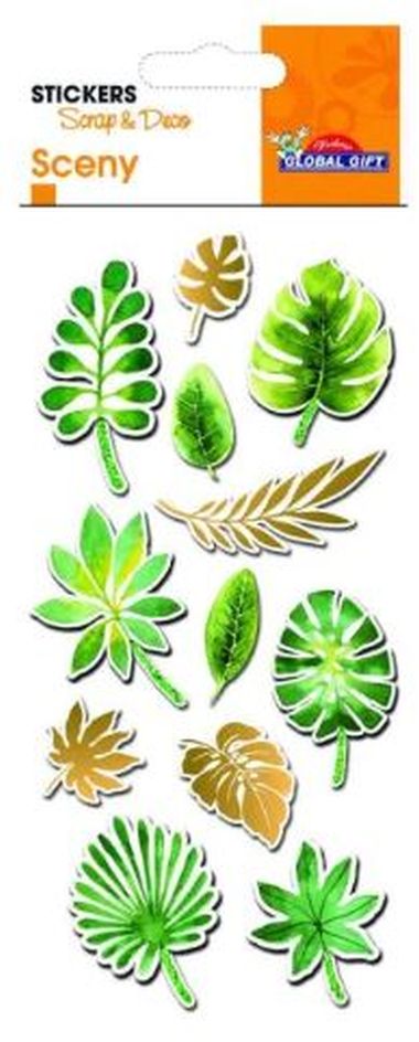  - Geschenkartikel Allgemein - Stickers - 3D Sceny Sticker Blätter