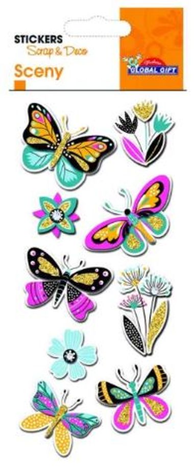  - Geschenkartikel Allgemein - Stickers - wfa 3D Sceny Sticker Schmetterling