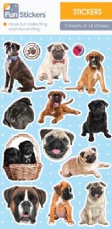 - Geschenkartikel Allgemein - Stickers - wfa Sticker Pugs and Boxers