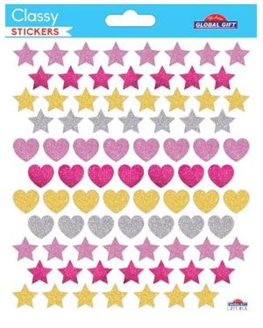 Classy Stickers Sterne und Herzen