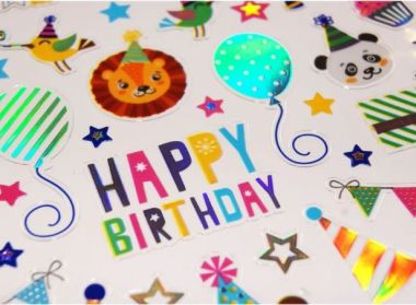  - Geschenkartikel Allgemein - Stickers - wfa Classy Stickers Happy Birthday Tiere