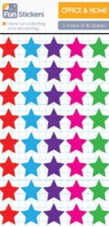  - Geschenkartikel Allgemein - Stickers - wfa Sticker Coloured Stars