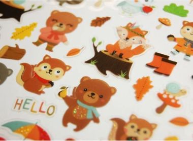  - Geschenkartikel Allgemein - Stickers - wfa Classy Stickers Waldtiere