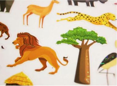  - Geschenkartikel Allgemein - Stickers - wfa Classy Stickers Safari