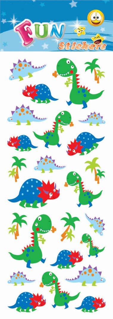  - Geschenkartikel Allgemein - Stickers - wfa Sticker Dinosaurs