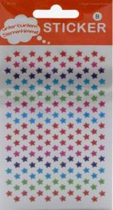 3D Sticker Fancy Sterne klein