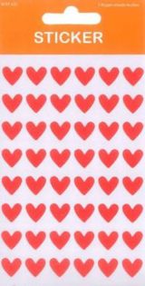 Sticker Herzen rot, 14 mm