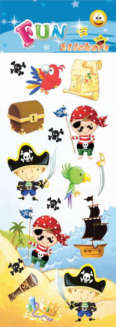  - Geschenkartikel Allgemein - Stickers - wfa Sticker Pirates Scene