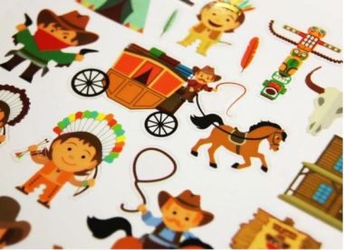  - Geschenkartikel Allgemein - Stickers - Classy Stickers Wilder Westen