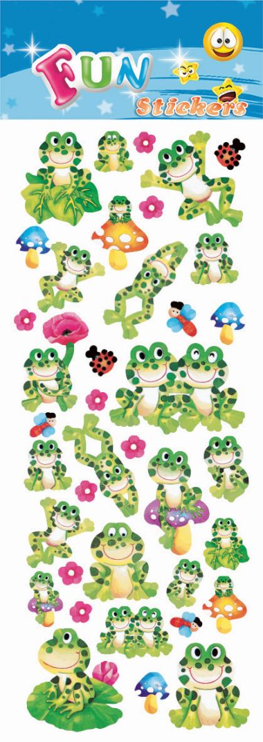  - Geschenkartikel Allgemein - Stickers - wfa Sticker Happy Frogs
