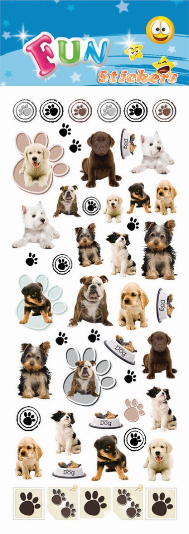  - Geschenkartikel Allgemein - Stickers - wfa Sticker Puppies and Paws