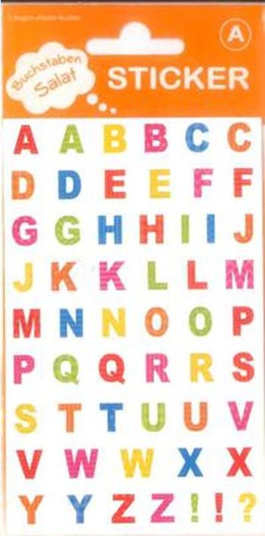  - Geschenkartikel Allgemein - Stickers - Sticker A - Z, farbig