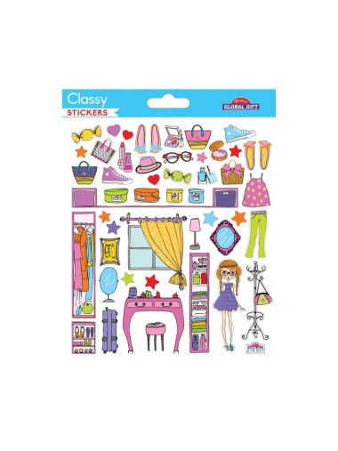 wfa Classy Stickers Girly Power