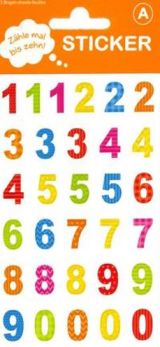 Sticker 0 - 9, farbig