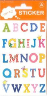 Sticker A - Z, farbig