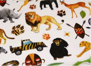  - Geschenkartikel Allgemein - Stickers - wfa Classy Stickers Safari