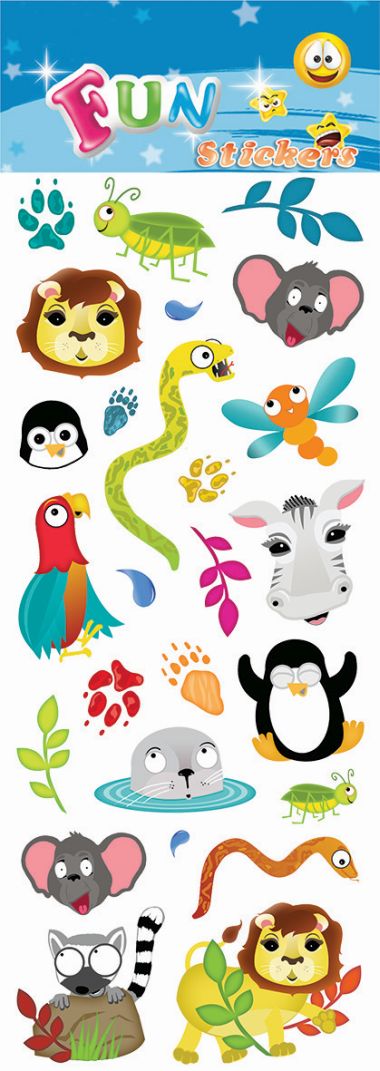  - Geschenkartikel Allgemein - Stickers - wfa Sticker Jungle Friends
