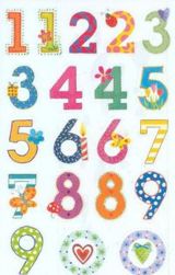 Sticker 0 - 9, farbig