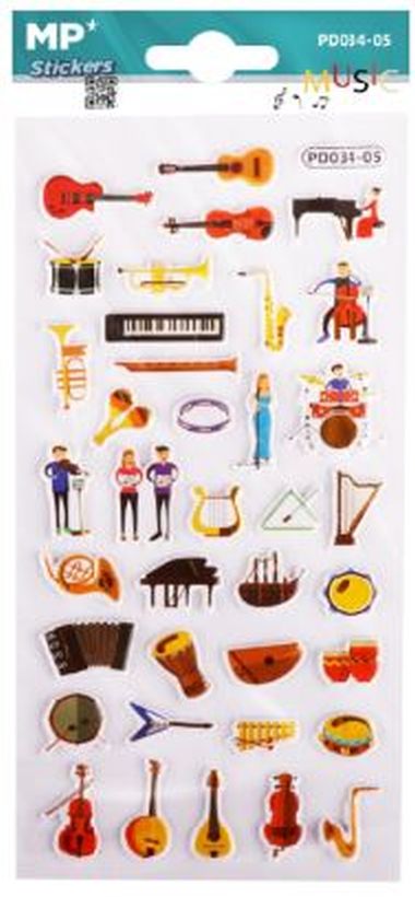  - Geschenkartikel Allgemein - Stickers - wfa Raised Stickers Music