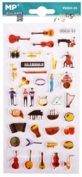 wfa Raised Stickers Music