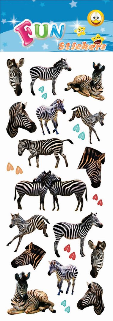  - Geschenkartikel Allgemein - Stickers - wfa Sticker Zebra
