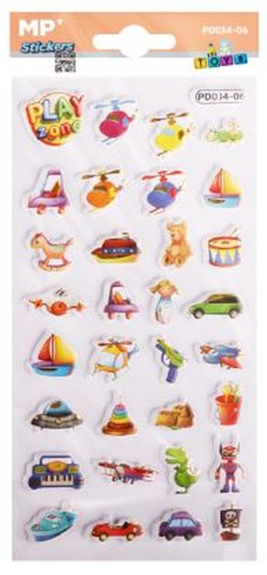  - Geschenkartikel Allgemein - Stickers - wfa Raised Stickers Toys