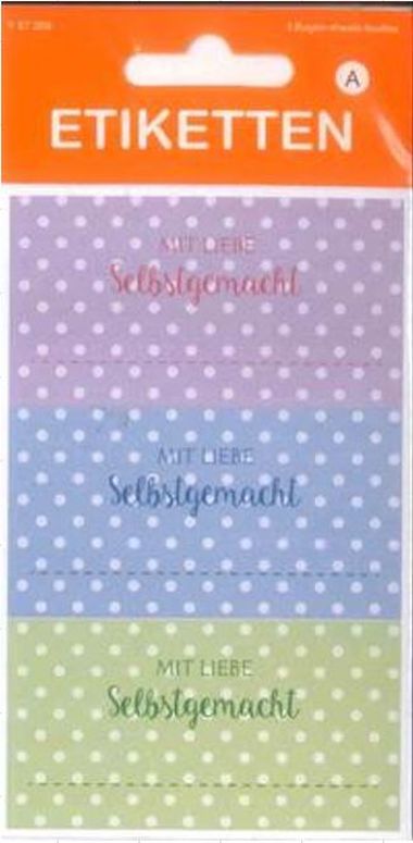  - Geschenkartikel Allgemein - Stickers - wfa Sticker "Mit Liebe selbstgemacht"