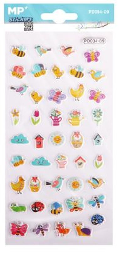  - Geschenkartikel Allgemein - Stickers - wfa Raised Stickers Spring