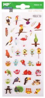 wfa Raised Stickers Bird Collection