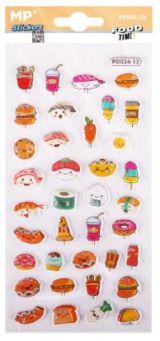 wfa Raised Stickers Food Time!