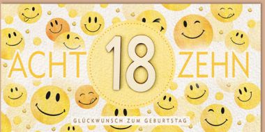  - Allgemeine Kollektion-Hauptdevisen - Geburtstag - wfa KK Geburtstag 18. quer DIN lang