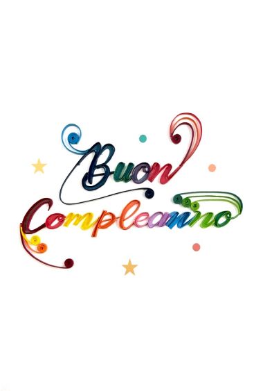  - Serien - Filigrana - KK hoch Happy Birthday italienisch