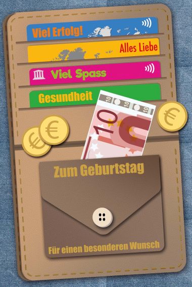  - Auslaufende Serien - Applikation AD - wfa KK hoch Geburtstag Geldkarte
