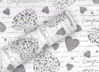  - Geschenkartikel Allgemein - Geschenkrollen - Geschenkpapier Congratulations Hochzeit